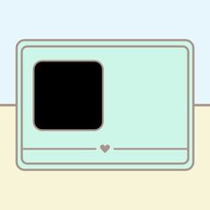 an illustration of a microwave with a heart on the front and side panel, sitting on top of a counter