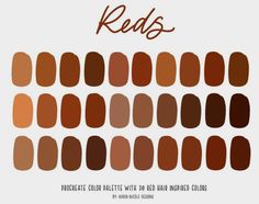 the shades of red and brown are shown in this graphic art work, which depicts different shades