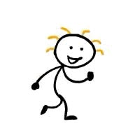 a drawing of a person with an idea lightbulb on his head and arms