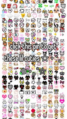 many different types of stickers with the words, click this pin to get these cute little