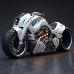 a futuristic motorcycle is shown in this image