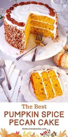 the best pumpkin spice pecan cake recipe is in this post it's so easy to make