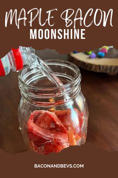 Maple Bacon Moonshine Recipe Rootbeer Moonshine Crockpot, Fall Moonshine Recipes, Canning Moonshine, Flavored Liquor Recipes, Apple Cider Moonshine Recipe, Maple Moonshine Recipes, Moon Shine Recipes, Honey Moonshine Recipes