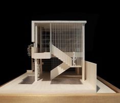 an architectural model of a house with stairs