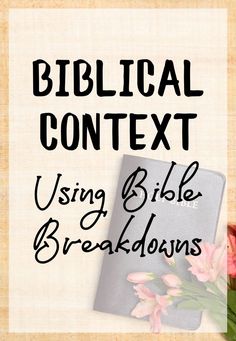 a book with the title biblical text using bible breakdowns on top of it