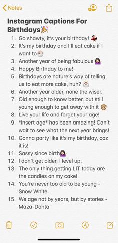 the birthday wish list for an instagramr