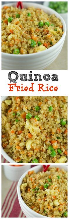 quinoa fried rice with peas and carrots