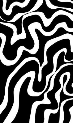 an abstract black and white pattern with wavy lines