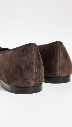 Madewell Francine Suede Ballet Flats | Shopbop Brown Ballet Flats, Suede Ballet Flats, Madewell Shoes, Classic Jacket, Leather Cushion, Heel Caps, Green Shoes, Rubber Heels, Ballet Flats