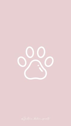 an animal's paw is shown in white on a light pink background with the words,