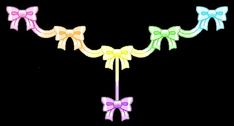 an image of three bows on a black background