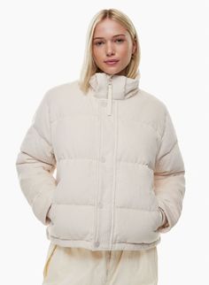 THE SUPER PUFF™ SHORTY | Aritzia Aritzia Puffer, Aritzia Super Puff, Puffer Outfit, The Super Puff, Super Puff, Denim Vans, Puff Jacket, Down Puffer Jacket, Easy Shape