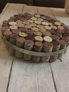 Wine Cork Trivet, Farm House Decor, Anniversary, Wedding Gift, House Warming Gift. Approximately 8 inches wide by 2 inches tall. Wine Cork Trivet, Fireplace Decorations, Cork Trivet, Crafty Christmas, Wine Cork, Fireplace Decor, Anniversary Wedding, House Decor, Wedding Gift