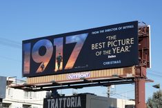 an advertisement for 1917 on the side of a building in santa monica, california usa