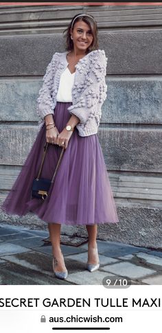 Gonna In Tulle, Mode Hippie, Tulle Maxi Skirt, Led Dress, Fashion Buyer, My Secret Garden, Purple Fashion, Maxi Skirts, Fun Fashion