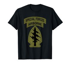 an army t - shirt with the words special forces airborne on it