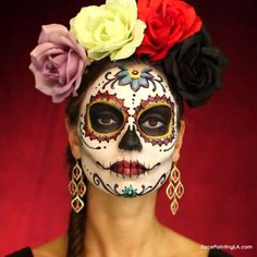 Sugar Skull Face Paint, Sugar Skull Face, Day Of Dead