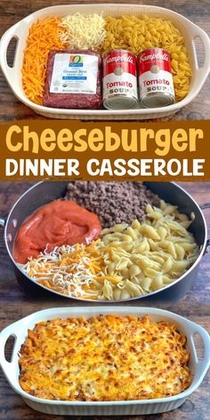 this cheesy dinner casserole is loaded with ground beef, cheese and pasta