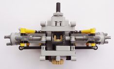 a close up view of a lego machine