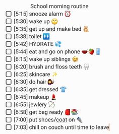 What To Do In The Morning, Morning Routine Teenage Girl For School, Things To Do In The Morning, Perfect School Morning Routine, Vent Notes, Middle School Morning Routine, Healthy Day Routine, Summer Routines, Tips For 6th Grade