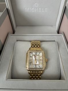 Used Michele watch in amazing condition. Extra links included along with hangtag. Original box. Michelle Watches Women, Michele Watch, Michele Watches, Career Vision Board, Watches Women, Perfect Timing, 2025 Vision, Women's Watch, White Silver