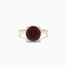 Effy Bordeaux 14K Yellow Gold Garnet and Diamond Ring, 5.67 TCW Garnet Gold Ring, Garnet And Diamond Ring, Garnet And Gold, Yellow Stone, Gold Yellow, Estate Jewelry, Sapphire Ring, Gold Ring, Round Diamonds