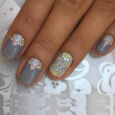 - ̗̀ make art, be art ̖́- @x_l1bby_x Mandala Nails, Dots Nails, Get Nails, Pastel Nails, Fabulous Nails, Cute Nail Designs, Nail Art Inspiration, Fancy Nails