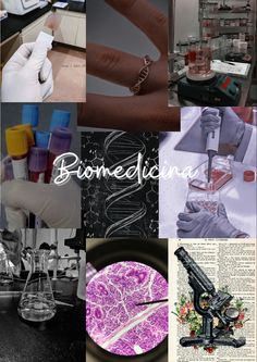 a collage of photos with different types of medical equipment and words that read, biomedicana