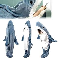 Cozy Shark Blanket Hoodie | Soft Flannel Wearable Shark Blanket · SETUxNEOMA · Online Store Powered by Storenvy Animal Sleeping Bag, Shark Sleeping Bag, Shark Onesie, Shark Blanket, Shark Pajamas, Shark Costume, Shark Costumes, Shark Hoodie, Ice Bath