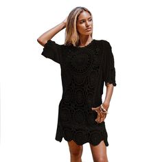 Stay cool and stylish with this sheer beach cover-up with laser cutouts. Made with lightweight fabric, this cover-up is perfect for hot summer days. The intricate laser cutout design adds a touch of sophistication to your beach look, making it perfect for a day at the beach or a night out on the town. So why wait? Get ready to rock your beach look with this stylish cover-up todaySeason: Spring, Summer, AutumnSize: FColor: White, Black, ApricotPattern: Solid ColorType: Beach Couple SetStyle: Euro Beach Couple, Shapewear Dress, Sleeveless Skirt, Laser Cutout, Coverup Skirt, Cutout Design, Corset Lingerie, Mid Length Skirts, Beach Look