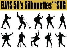 the silhouettes of elvis's silhouettes svg