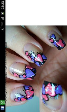 love these Nails Funky, Valentines Day Nails, Purple Nail, Her Nails, Super Nails