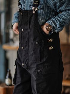 POCKETS DUNGAREE BIBS OVERALL Denim Overalls Shorts, Vintage Mens Fashion, Bib Overalls, Chino Jeans, Beautiful Doors, Vest Shirt, Parka Coat, Dungarees, Chinos Pants