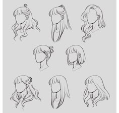 Vampire Hair Drawing, Long Hair With Bangs Drawing Reference, Fancy Hair Drawing, Types Of Bangs Drawing, Long Hair Base Drawing Female, Long Hair With Bangs Drawing, Bangs Hairstyles Drawing, Long Hair Drawing Female, Straight Hair Drawing Reference