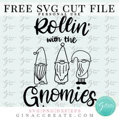 the svg cut file for rolling with the gnomes is shown in black and white