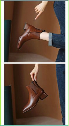 CHIKO Grisela Square Toe Block Heels Ankle Boots feature leather upper, leather lining, rubber sole. Heel height is approx. 1.5″ (4 cm) Girls Formal Shoes, Dressing Outfits, Shoes Hack, Chic Shoes, Leather Boots Women, Woman Shoes