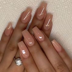 Manicured Nails, Nude Nail Designs, Fancy Nails Designs, Girly Acrylic Nails, Work Nails, Coffin Shape Nails, Acrylic Nails Coffin Pink, Short Acrylic Nails Designs, Luxury Nails