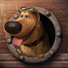 the secret life of scooby is shown in this animated movie poster, which features a dog with goggles on it's head