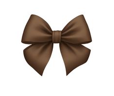 a brown bow on a white background