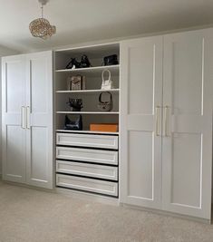 Get inspired with these IKEA Pax ideas and hacks. Turn a plain IKEA Pax closet system into the wardrobe of your dreams with these inspirational examples... #ikeapaxideas #ikeapaxhacks #ikeapaxhack #ikeapaxhackcloset #ikeapaxclosetideas #ikeapaxclosethack #ikeapaxhackbuiltins #ikeapaxclosetwalkin #ikeapaxclosetwithdoors #ikeapaxwardrobeideas Ikea Closet With Doors, Ikea Pax Office Storage, Ikea Pax Wardrobe Ideas With Tv, Pax Wardrobe Ideas Master Bedrooms, Pax Wardrobe With Tv, Ikea Pax Entertainment Center, Ikea Pax With Doors, Pax With Doors, Pax And Malm