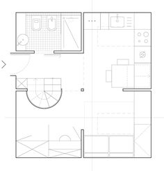 a drawing of a floor plan for a bathroom and living room with an overhead shower