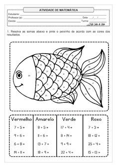 a fish worksheet with the words and numbers in spanish