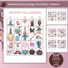 a halloween themed printable game for children to play on the table with other items