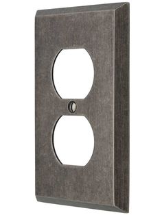 an electrical outlet cover with two outlets