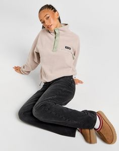 Bring the cosy vibes with this women's Helvetia Crop Fleece Top from Columbia. In a Clay colourway, this JD-exclusive top is cut from soft polyester Sherpa fleece for total comfort. It features a snap-button fastening for adjustable coverage, with a bungee-adjustable cropped hem so you can cinch it in. With a zip-up chest pouch for storage, it's finished up with Columbia branding to the chest. Machine washable | Our model is 5'8.5" and wears a size small. Liverpool Manchester United, Cosy Vibes, Chest Machine, Wardrobe Update, Columbia Fleece, Knit Sweatshirt, Tottenham Hotspur, Jd Sports, Sherpa Fleece