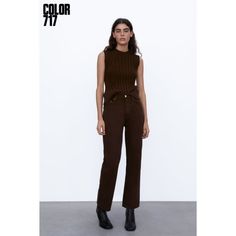 New With Tags! Size 31 (Us 12) Button Fly Ref 4365/261 High Rise Straight Leg Jeans, Brown Jeans, Chocolate Color, Zara Jeans, Straight Leg Jeans, Leg Jeans, Mid Rise, Straight Leg, High Rise