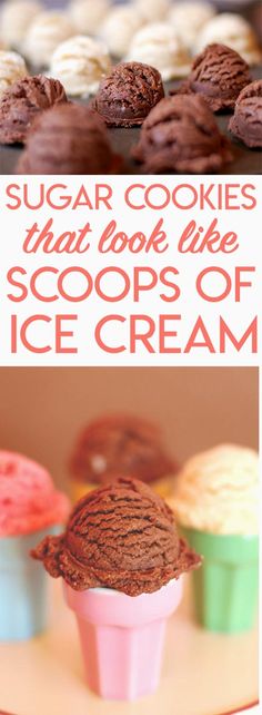 some cookies that look like scoops of ice cream