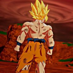 an animated image of gohan from dragon ball