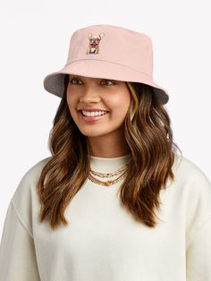 "Cute French bulldog" Bucket Hat for Sale by BVPatternStudio | Redbubble Bucket Hat Design, Cavalier King Charles Spaniel, Hats For Sale, Flats Top, Hat Designs, Cute Cat, Hats For Men, Les Oeuvres, Bucket Hat