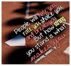 a baseball field with an arrow on it and a quote written in the middle that says, people will write you